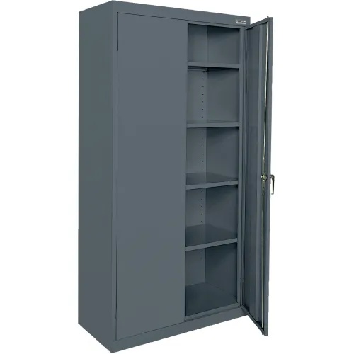 Picture of Global Industrial Sandusky® Classic Commercial Series Storage Cabinet, 36"W X 24"D X 72"H, Charcoal, All-Welded